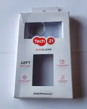 NEW Original Tech21 EVO CLEAR Regular Case for Apple iPhone 15 6.1" in Retail P