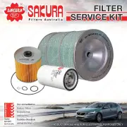 Sakura Oil Air Fuel Filter Service Kit for Hino Hawk 550 Osprey Raven Super