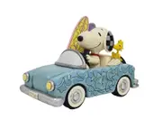 Peanuts by Jim Shore - Snoopy & Woodstock in Car with Surfboards