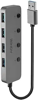 Lindy USB 3.0 4 Port Hub with on Off Switch