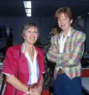 Dutch presenter Sonja Barend and Dutch editor Ellen Blazer 1990s Old Photo
