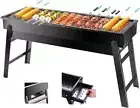 Portable Foldable Barbecue BBQ Grill Charcoal Stove Outdoor Camping Cooker - 24"