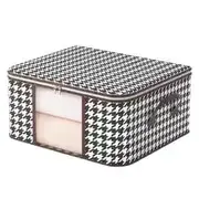Large Capacity Visible Portable Storage Box Household Clothes Organizer with Handles Foldable Dustproof Zipper Container