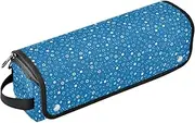 [sanluoli] Hot Hair Tools Travel Bag with Iron Mat Waterproof Portable Open Flat Travel Bag Hanukkah Stars David Trave Case for Women