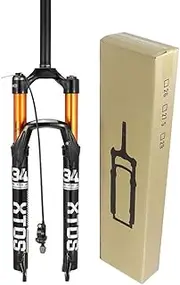 MTB Bicycle Suspension Forks 26 Inch 27.5u201d29ER, Aluminum Alloy Bike Straight Steerer Fork Shock Absorber Air Fork for Bicycle Accessories