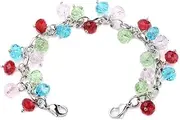 [linnalove] Fashion Crystal Bead Stainlss Seel Interchangeable Medical id Bracelet for Women & Gilrs