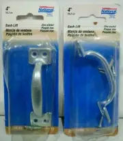 2 National Hardware 4” Zinc Plated Sash Lift Handle for Cabinet Doors Drawers
