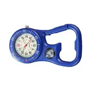 Men Women Carabiner Clip-on Quartz Watch Compass Corkscrew Luminous Pocket Watch