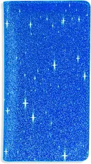 Glitter Checkbook Cover for Girl Women, RFID Blocking PU Leather Standard Regist