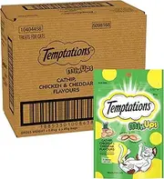 TEMPTATIONS Cat Treats Mixups Catnip, Chicken and Cheddar 85g Bag, 6 Pack