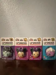 Collection of 4 Disney character lip smackers tsum tsum