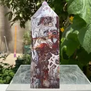 1335g Gorgeous Natural Beautiful Mexican Crazy Lace Agate Tower Crystal Healing