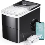 Smart Countertop Ice Maker - 9 Bullet Cubes in 6 Mins, 26 Lbs per Day, Compact W