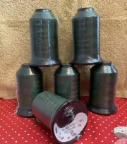 Coats Emb Thread Lubed Polyester Green NEW Lot Of 6 See Label For Info