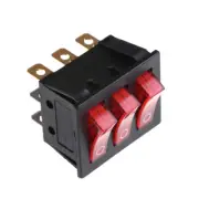 KCD3 34*40 Big Rocker Switches With Red Light Three-Way Switch 9 Pin 2 Position: