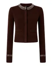 Pinko Spezzino Crewneck Cardigan Sweater