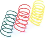 60 Pack Cat Spring Toy Plastic Colorful Coil Spiral Springs Pet Action Wide Durable Interactive Toys