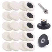 50mm R Lock Wool Felt Polishing Wheel Quick Change Discs Buffing Pads 21Pc