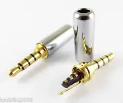5 pcs New 3.5mm 1/8" Stereo TRRS 4-pole Plug A/V Connector for iPhone Headphone