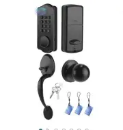 New Smart Keyless Entry Door Lock with Handle Digital Keypad App Auto-Lock