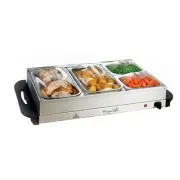 MegaChef Buffet Server & Food Warmer With 4 Removable Sectional Trays , Heat