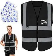 [Generic] Safety Vest,Security Vest With Ice Bag Heat Protection | Comfortable Construction Vest, Safety Vests With Pockets for Summer Outdoor Sports Or Work