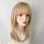 Cosplay Synthetic Wig with Neat Bangs Hair Extension Short Bob Wigs Daily
