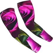 [FSCEV] Purple Roses Sun Protection Arm Sleeves Outdoor Essentials Cooling Compression Golf Hiking Cycling