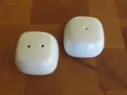 Set of Salt and Pepper Shakers White Square Dining & Kitchen SO CLASSIC & CHIC!