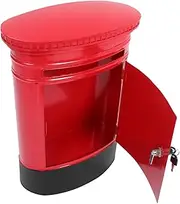 SEWACC Retro Letter Box Wall Mount Suggestion Box Iron Mailbox Large Mailbox for Home Office Use