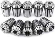 10pcs ER20 Spring Steel Collet Set, High Precision CNC Milling Lathe Tool for CNC Work Holding