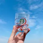 大陸代購 STARBUCKS 星巴剋杯子 INS星冰樂玻璃杯 聖誕絲帶節日透明高顔值情侶國潮杯子 咖啡杯 正版