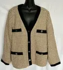 Lane Bryant Womens Jacket Collarless Blazer Lined 4 Button Sz 24 Pockets NWT NEW