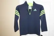 Adidas Kids Boys Navy / Green Long Sleeves Quarter-Zip Pullover Jacket