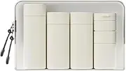 [FANPOI] 5pcs Travel Cream Dispenser Bottles Set Travel Bottles Toiletry Containers Set, TSA Approved, Travel Essentials, Beige, Modern