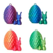 Detailed Dragon in Eggs Keychain Articulated Crystal Dragon Unique Fidget Toy