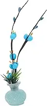 OFFSCH Delicate Sashimi Blossom Decor Plate Reusable Cold Tray with Artificial Flower Adornments for Home Hotel and Event Dining for Sushi Presentations