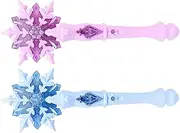 NUOBESTY Light up Wand: 2pcs Snowflake Fairy Wands Glowing Snowflake Wand with Sound Princess Wand Snowflake Wand for Party Favors, Masquerade