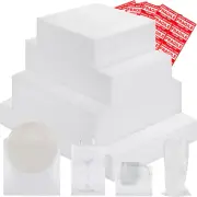 260Pcs Cushioning Foam Pouches & Sheets-4 Sizes,Bubble Wrapping Bags w/ Stickers