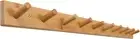 Wood Coat Rack Wall Mounted,10 Peg Long Bamboo Hook for Hanging Backpack Coat To