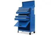 BULLET 8 Drawer Tool Box Cabinet Chest Storage, Toolbox Garage Organiser Set, Blue