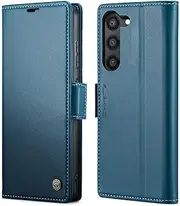 [SINIANL] Samsung Galaxy S24 Plus Wallet Case with RFID Blocking, Galaxy S24+ Case Wallet for Women & Men with Card Holder, Magnetic Clasp, Kickstand, Leather Book Folio Case - Blue