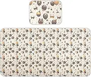 Cartoon Cute White Cat Balloon Cooling Baby Bed Mattress 28" x 52" Reusable Bed Pads for Kids for Baby&Toddler