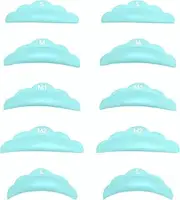 Lash Lift Pads，DIY Eyelash Lift Pads，Eyealsh Perm Rods, Lash Lifting At Home 10 Pcs Sky Blue Pads 5 Size SMM1M2L Reusable Soft Silicone Shields