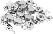 12pcs Mini Heart Shape Padlock Travel Lock for Luggage Multi Functional Locks for Cabinets Briefcases and Tackle Boxes Durable and Design