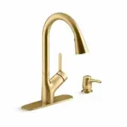 Kohler Setra Single-Handle Pull-Down Sprayer Kitchen Faucet - Gold NEW!