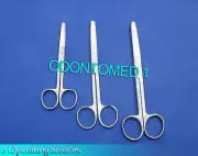 3 PIECES OF OPERATING DISSECTING SCISSORS 4.5",5.5",6" STRAIGHT SHARP/ BLUNT