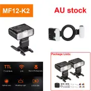 Godox MF12-K2 Two Macro Flash Speedlite Light Color Filter Diffuser&With Battery