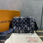 免運 LV TRUNK 藍色 MONOGRAM TAPESTRY 男士 郵差包 單肩包 斜挎包 M57282