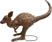 Willow & SilkAnimal Metal Garden Figurine Statue Hallway Decor Large Rust Hopping Kangaroo